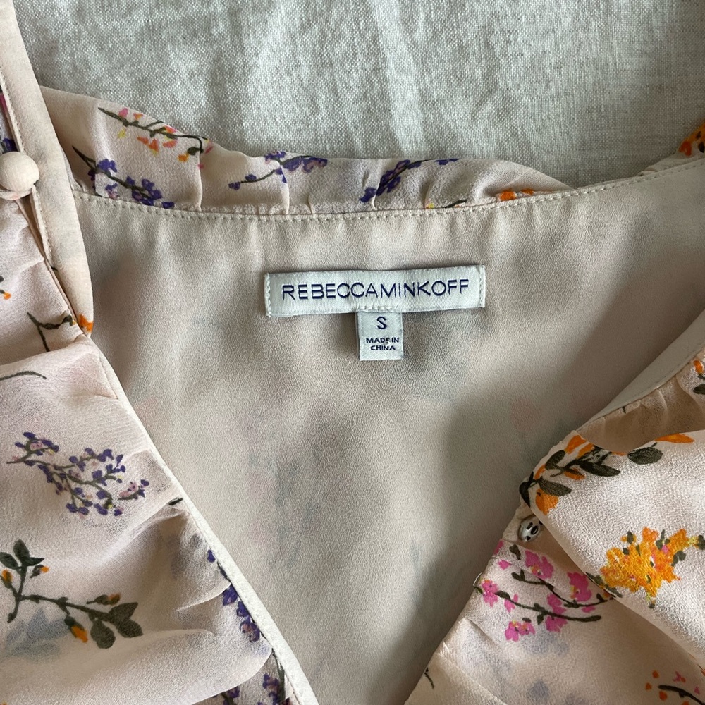 *SOLD* Rebecca Minkoff Jessica Ruffled Floral-Print Midi Wrap Dress - Picture 14 of 14